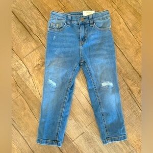 NWT Toddler Okie Dokie Stretch Skinny Blue Jean with‎ Distressed legs